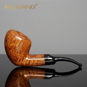 Muxiang Briarwood Smoking Pipe Bent Type 3mm Filter Tobacco Pipe For Men - Product Image 2