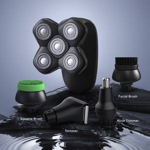 גברים ipx7 קרמיקה עמיד למים גוזם גוף חשמלי קרמי סט עם תאורה הוביל נירוסטה שיער ו גזם - Product Image 5