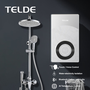 Calentador de Ducha LED de Pared de 12500W, IPx4 Impermeable, Control Táctil Inteligente, Ahorro de Energía, Calentamiento Rápido, Temperatura Constante - Product Image 3