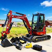 Miniexcavadora Agrícola Orchard Trenching de Alto Torque, Multifuncional, Hidráulica, de Bajo Consumo de Combustible, 2.5 Toneladas, en Venta