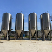 Fermenteur conique en acier inoxydable de 2000 L avec enveloppe alvéolée pour brassage artisanal commercial