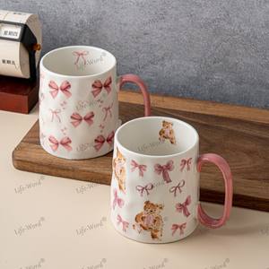 Venda quente bonito Graffiti cerâmica canecas urso bonito copos de água cerâmicos grande capacidade espessada e resistente ao calor - Product Image 2