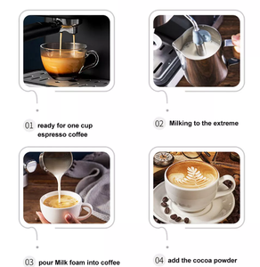 Heavybao-<span class=keywords><strong>cafetera</strong></span> eléctrica portátil de acero inoxidable, máquina de hacer Espresso con espuma - Product Image 3