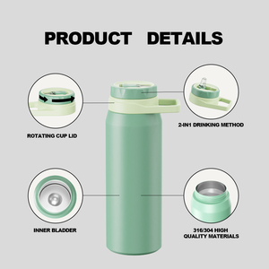 Borraccia Termica in Acciaio Inox a Doppia Parete da 24oz, Sicura per Alimenti, con Manico e Logo Personalizzato per Regali all'Ingrosso - Product Image 6