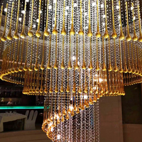 Luminaire de plafond en cristal moderne de luxe haut de gamme pour hôtel, restaurant, villa, éclairage LED, lampes suspendues