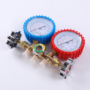 Manifolds Industriais <span class=keywords><strong>R134a</strong></span> R22 R404 R410a Refrigerante <span class=keywords><strong>Manifold</strong></span> Gauge Único Duplo Pressure Gauge Material De Alumínio De Cobre OEM - Product Image 6