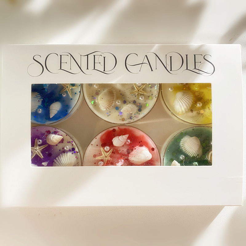 6PCS shell candle set
