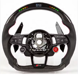 Volant en fibre de carbone personnalisé pour <span class=keywords><strong>Audi</strong></span> R8, design personnalisé et ajustement OEM - Product Image 3