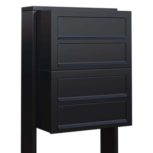 <span class=keywords><strong>Cassetta</strong></span> Postale JH-Mech di Grande Capacità, Resistente ai Graffi, in Metallo Scuro, Impermeabile, con Doppio Scomparto, in Vendita - Product Image 2