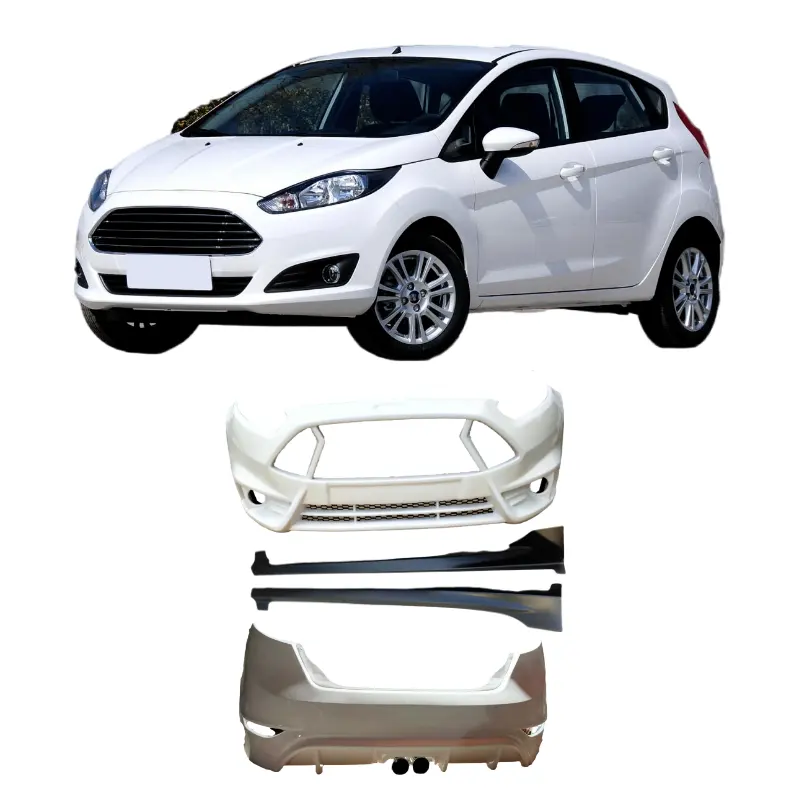 Aftermarket parts Pp Body Kit Front Bumper, Rear Bumper and Side Skirt For Ford Fiesta 2013 2014 2015