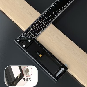 Règle carrée triangulaire à <span class=keywords><strong>30</strong></span>/40 <span class=keywords><strong>degrés</strong></span> en alliage d'aluminium de 45/90 cm à <span class=keywords><strong>angle</strong></span> droit <span class=keywords><strong>30</strong></span> cm règle multifonctionnelle pour le travail du bois - Product Image 2