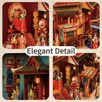 Kit de puzzle en bois 3D LED fait main DIY Thème Banquet de la Dynastie Tang Tonecheer pour magasin de jouets et cadeaux