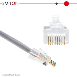 Connecteur RJ45 8 broches pour réseau LAN, prise 8P8C traversante Cat5e <span class=keywords><strong>Cat</strong></span> 5 UTP - Product Image 6