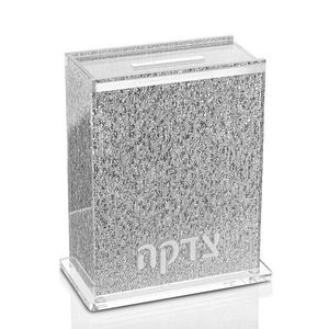 方形硬币收藏捐赠犹太礼品黄金经典亚克力Lucite慈善Tzedakah盒 - Product Image 6