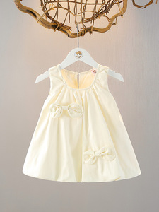 Rok anak perempuan 2025 rompi pita musim panas gaun bayi manis versi Korea gaun tanpa lengan rok putri gaya asing - Product Image 5