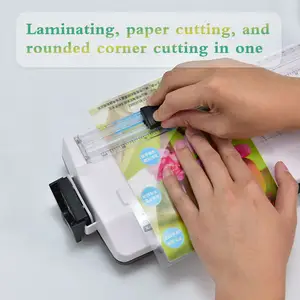 Factory Photo Laminating Machine With Paper Cutter LM-219 A4 Plastic Film Hot Cold Card Paper Laminator