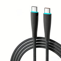 Câble de charge rapide en nylon MODORWY USB C vers C avec lumière LED, puce intelligente, cordon de chargeur de téléphone pour iPhone Android