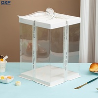 Boîtes cadeaux carrées en papier kraft biodégradable, écologiques, haute transparence, pour pâtisserie, mariage, présentation de gâteaux, qualité alimentaire, vente en gros