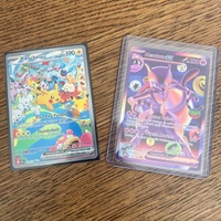 Set Kartu Pamer Edukatif Premium yang Dapat Disesuaikan untuk Peringatan 30 Tahun Espeon Ex Umbreon Ex dengan 2 Paket Booster SAR 15
