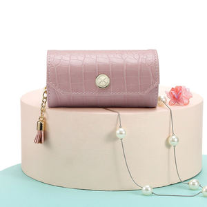 Custom Lightweight Portable Jewelry <b>Rolling</b> Bag for Earrings Necklaces Rings Jewellery Packaging <b>Boxes</b> in Velvet PC Material - Product Image 3