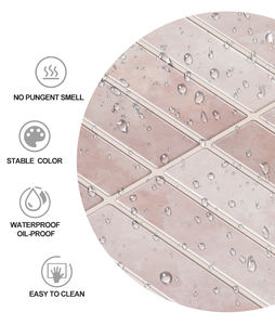 Jorunns Papier peint 3D Mosaïque autocollante Carrelage mural <span class=keywords><strong>de</strong></span> bureau Carrelage à peler et à <span class=keywords><strong>coller</strong></span> Carrelage mural supérieur pour la cuisine - Product Image 3