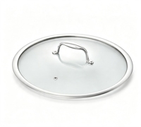 Ensemble de 6 poêles Diamond Shield avec couvercles en verre trempé, poêles de 8, 10 et 12 pouces, compatibles avec toutes les plaques de cuisson