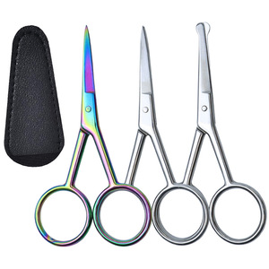 Forbici trucco precisione in acciaio inox-piccolo curvo bellezza Trimmer per le sopracciglia unghie delle ciglia - Product Image 1