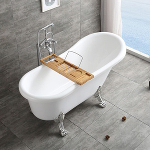 Vintage Luxury <strong>Cast</strong> <strong>Iron</strong> Gold Clawfoot Acrylic Freestanding <strong>Bathtub</strong> - Product Image 4