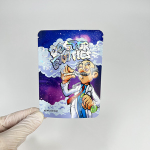 Venta al por mayor a prueba de olores personalizado impreso envasado de alimentos 4x7 10x12 a prueba de niños doble cremallera bolsa de pie holográfica bolsa de dulces - Product Image 5