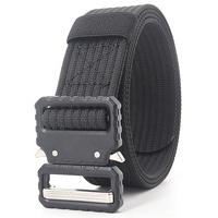Ceinture tactique durable pour hommes, boucle à verrouillage automatique en alliage de zinc, sangle en nylon, longueur 125 cm, logo personnalisé