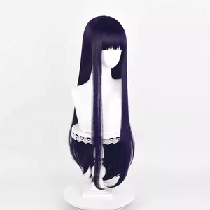 Venta al por mayor Shirakiin Riricho peluca <span class=keywords><strong>Cosplay</strong></span> 90cm largo púrpura oscuro recto Inu X <span class=keywords><strong>Boku</strong></span> servicio secreto Anime Peluca de pelo sintético - Product Image 3