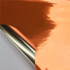 Flexible de viny brillo se naranja cromo espejo vinilo coche etiqueta con liberación de aire burbuja de anti-arrugas