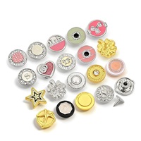 Boutons en métal avec strass Glory Button Factory, boutons en zamac pour veste, vêtements, denim, logo personnalisé, boutons et rivets pour jeans pour femmes