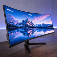Fabricant OEM ODM, moniteur de jeu PC incurvé 49 pouces, 240 Hz, 1 ms, IPS DQHD, moniteur PC incurvé ultra-large pour la vente aux distributeurs