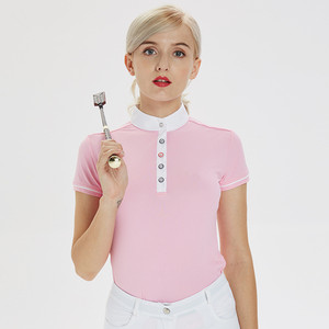 Camiseta Polo Ligera de Secado Rápido para Mujer, Corte Clásico, Poliamida/Nailon, para Equitación y Ciclismo - Product Image 4