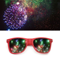 Lunettes de feux d'artifice à effet de diffraction, miroir optique spécial, lunettes de feux d'artifice en forme de cœur