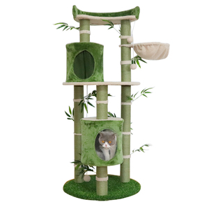 Kualitas tinggi penjualan terlaris kucing bentuk bambu memanjat pohon kucing bermain menggaruk kucing tidur Sisal menggaruk Post - Product Image 6