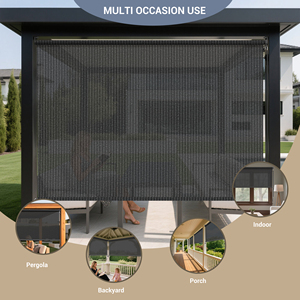 Persianas enrollables manuales impermeables <span class=keywords><strong>para</strong></span> exteriores con manivela, protección UV, resistentes al viento, <span class=keywords><strong>para</strong></span> patio, balcón, porche - Product Image 5