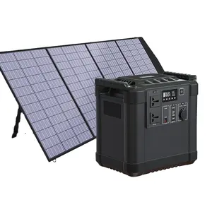 Generatore solare rinnovabile 2000W uscita a onda sinusoidale pura uso esterno centrale elettrica esterna portatile