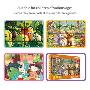 KEYBABY Puzzle éducatif préscolaire pour développer la motricité, jouet en carton épais imprimé, puzzle de sol pour enfant - Product Image 6