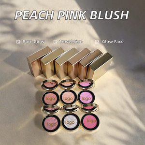 Colorete en Polvo con Relieve en Forma de Y, Tono Melocotón Rosa Coral, Maquillaje en Paleta 3D con Relieve, Contorno de Mejillas Marrón, Cosméticos para Iluminar el Rostro, Ideal para Viajes - Product Image 2