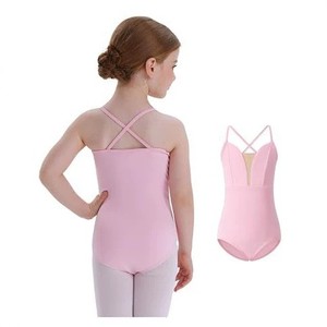 Justaucorps de danse rose pour filles, justaucorps de danse à bretelles réglables, extensible, une pièce, pour l'entraînement - Product Image 4