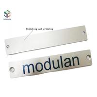 Nouvelle conception d'étiquettes d'identification en aluminium anodisé et acier inoxydable, usinage CNC, usinage par électroérosion à fil, services de fabrication de plaques signalétiques métalliques avec logo