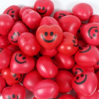 Balle anti-stress en mousse PU en forme de cœur pour le visage, mini récompense scolaire, balle de décompression pour tous les âges, vente en gros transfrontalière