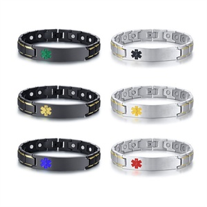 Fashion Jewelry Twisted Healthy Magnetic Bracelet Custom Enamel Stainless Steel Bracelets <b>for</b> <b>Men</b> - Product Image 1