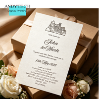 Cartes de vœux en papier fantaisie imprimées numériquement, suite d'invitations de mariage, cartes personnalisées « Save the Date », en gros