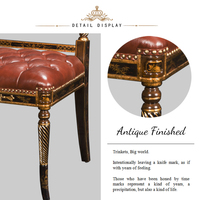 Chaise d'appoint en bois massif de style chinoiserie Yips LD-1203-0756, motif paysage peint à la main, design antique moderne du milieu du siècle, pour salle à manger