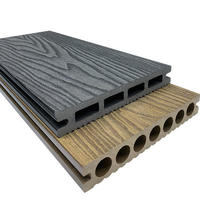Dalles de terrasse en composite bois-plastique (WPC) à emboîtement, design moderne extérieur, imperméables, surface grain de bois, aspect teck