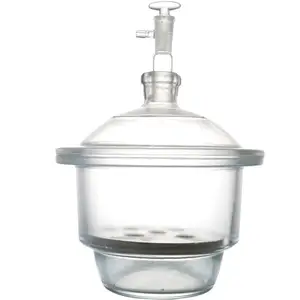 Thủy tinh desiccator Jar BAT phòng thí nghiệm 24cm chân không phòng thí nghiệm thủy tinh