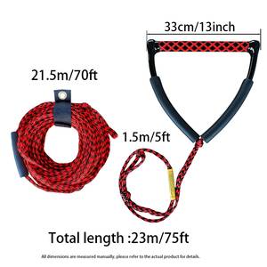 Cuerda de esquí unisex para principiantes con mango de EVA para surf, wakeboard y esquí acuático, con cuerpo de PE trenzado hueco para remolque de bodyboard y <span class=keywords><strong>slalom</strong></span>. - Product Image 4